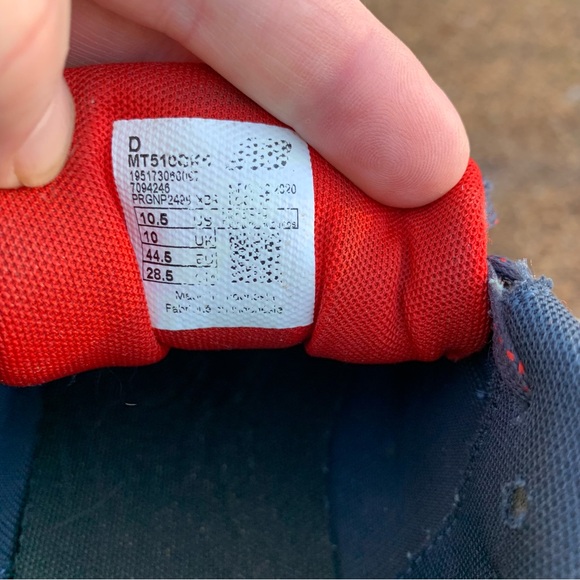 New Balance 510 v5 Athletic Shoes in Two Tone Grey w/Red Men's 10.5 - Picture 6 of 8